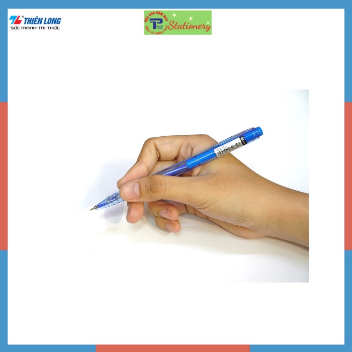 Bút Bi Flexoffice FO039 Plus mực xanh, đen, đỏ nét 0.5mm hàng chính hãng Thiên Long