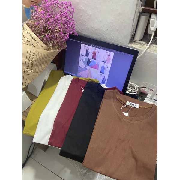 Áo Thun Trơn 3158,Áo Phông Chất Cotton Khô Dày Dặn