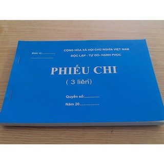 Phiếu thu / phiếu chi 3 liên 13x19cm
