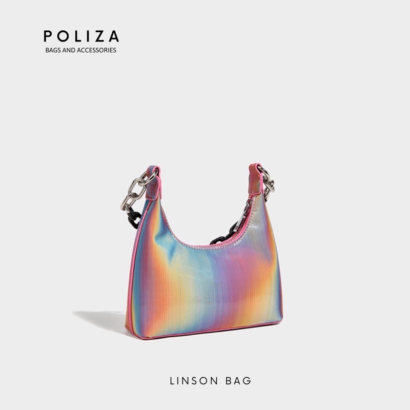 Túi sát nách hoạ tiết phối dây xích với Gam màu cá tính thời trang cao cấp