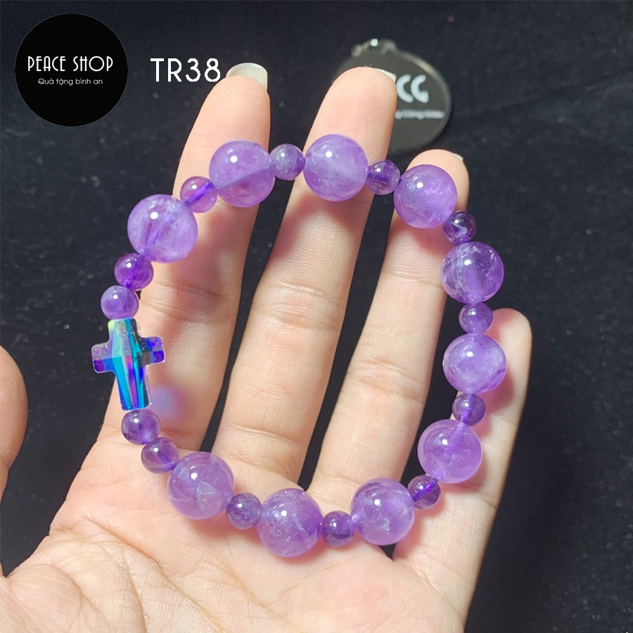 Vòng Mân Côi PEACESHOP Mẫu TR38 - Vòng tay Công Giáo phù hợp cho nam, nữ