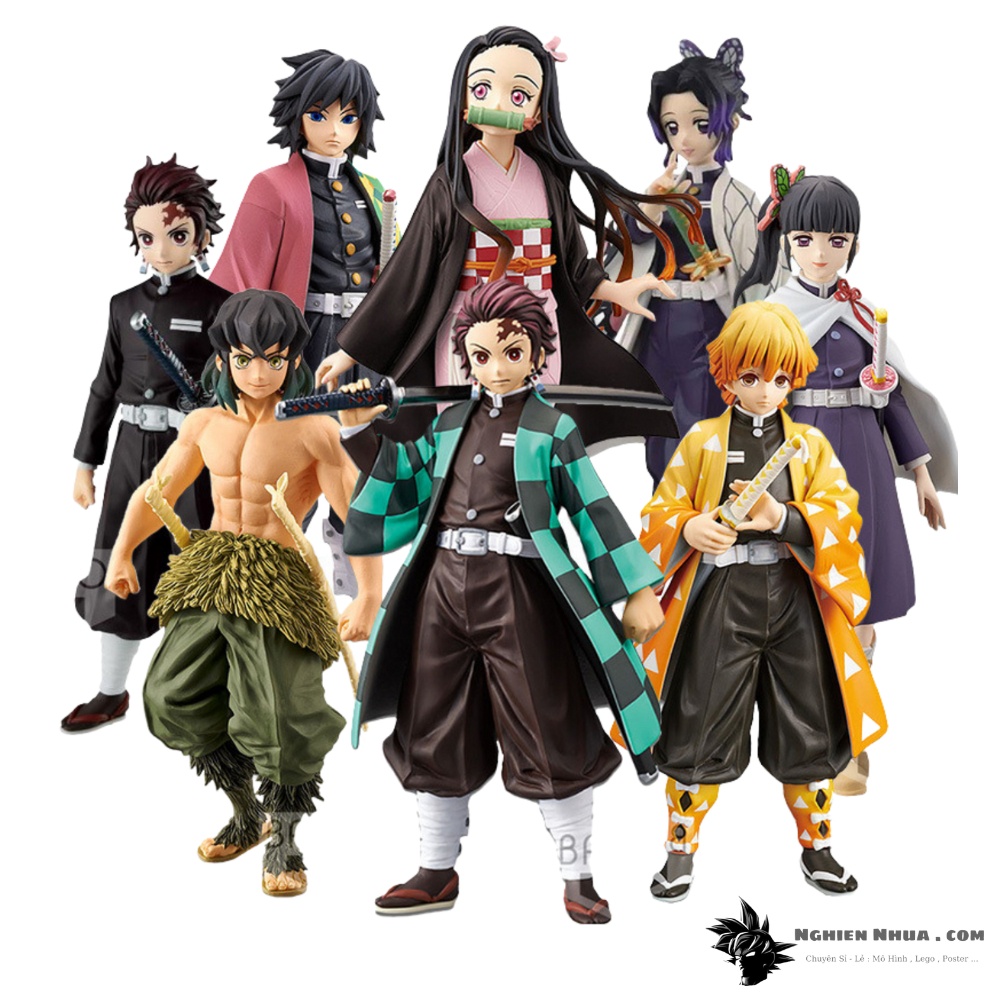 Mô hình Kimetsu no Yaiba bộ nhân vật - Figure Kimetsu No Yaiba - Vỏ Hộp màu