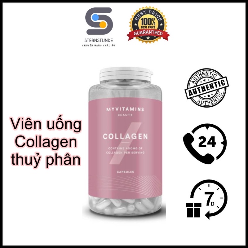 (Bill Pháp) Viên uống Collagen thuỷ phân Myvitamins chống lão hoá