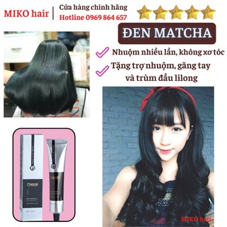 Thuốc nhuộm tóc ĐEN MATCHA siêu dưỡng, combo nhuộm tóc tại nhà CK598 CHIKO