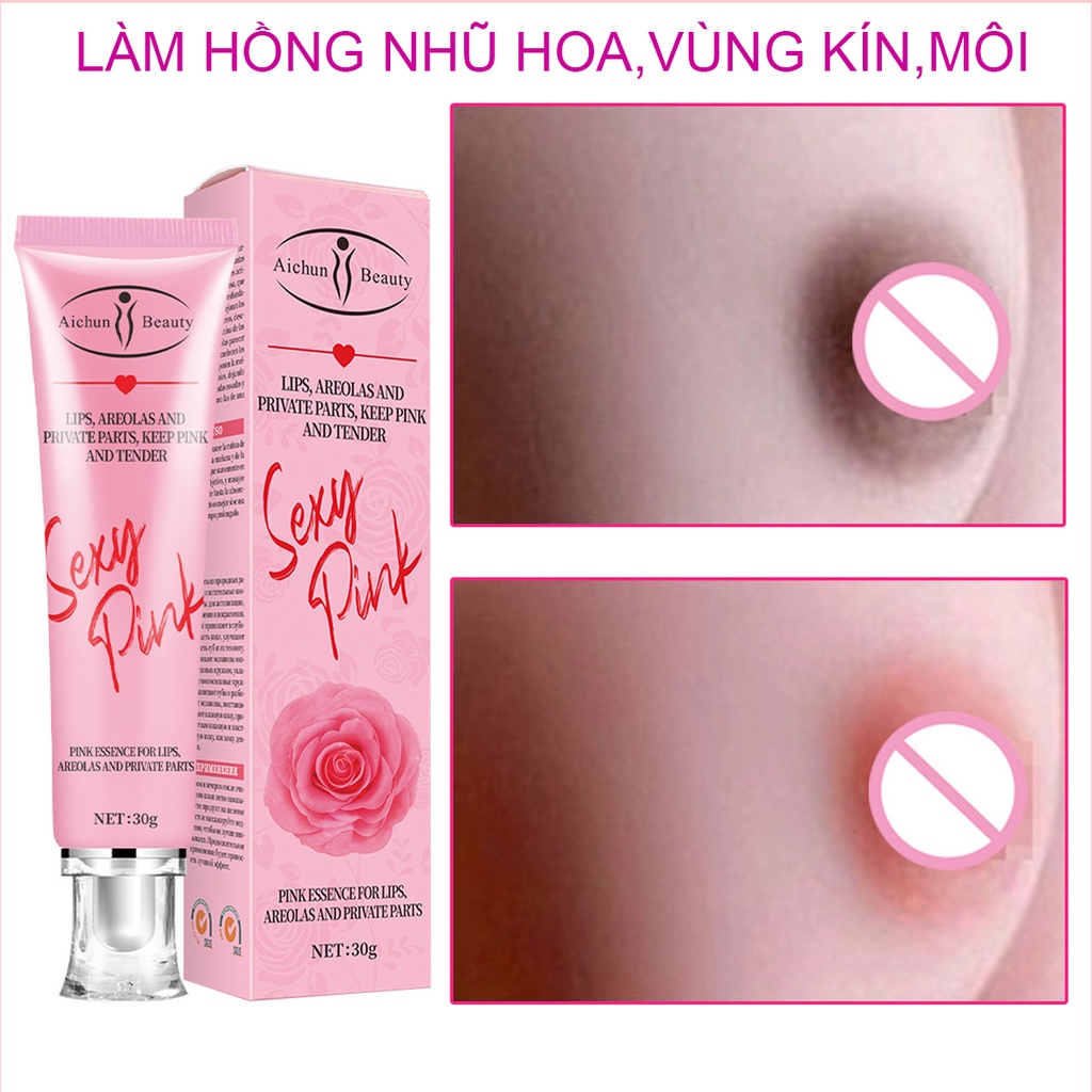 Kem hồng môi,nam nữ,nhũ hoa,vùng kín,Sexy,chống thấm nước mồ hôi,ngừa khô môi,dưỡng môi. 30g