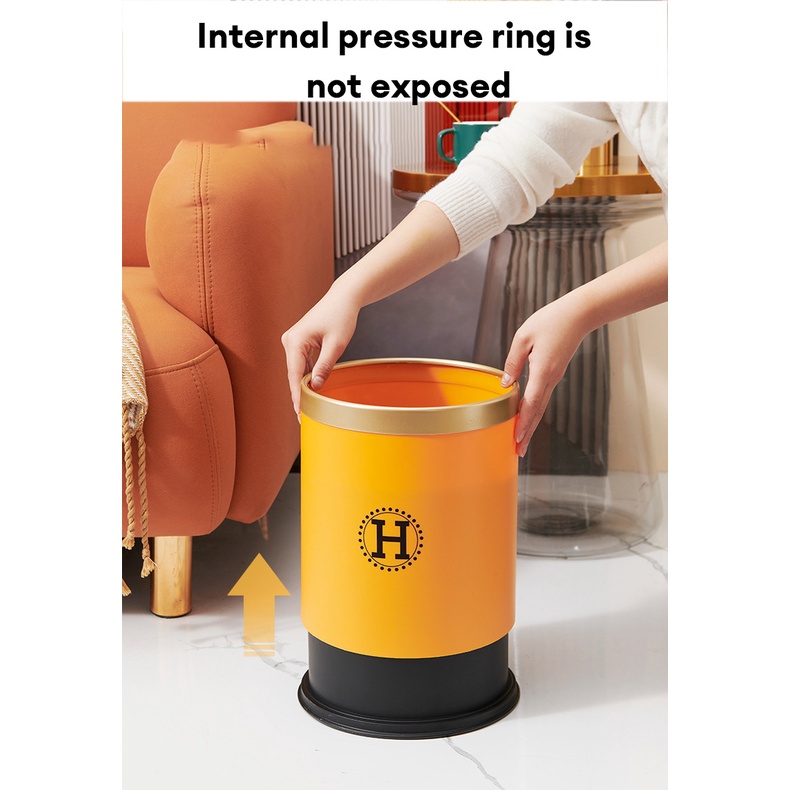Thùng Rác Hai Tầng Có Nắp Đậy Không Cần Khoan Cỡ Lớn Kiểu Phnom Penh Sang Trọng Dùng Trong Nhà Bếp / Phòng Tắm / Khách Sạn
