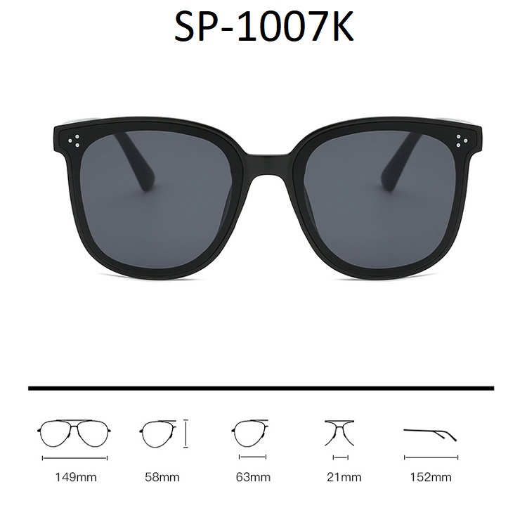 Mắt kính mát nam nữ vuông gọng kính nhựa UV400 Jaliver Young SP – 1007K