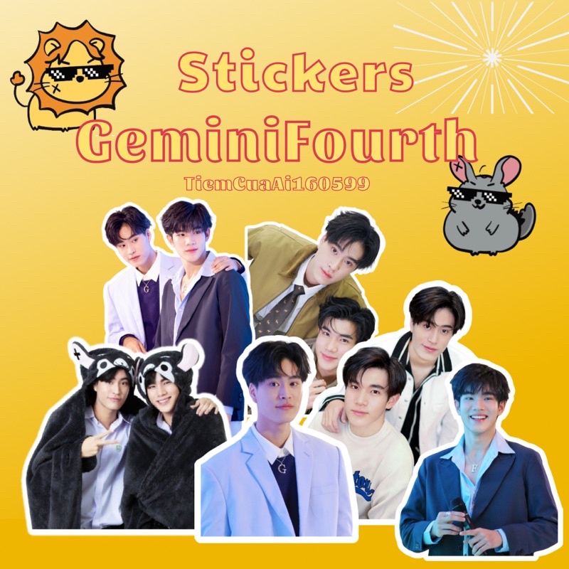 Set 20 stickers GeminiFourth siêu cưng siêu đáng yêuuuu