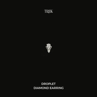Khuyên tai đá - Droplet Diamond Earring ( giá 1 chiếc )