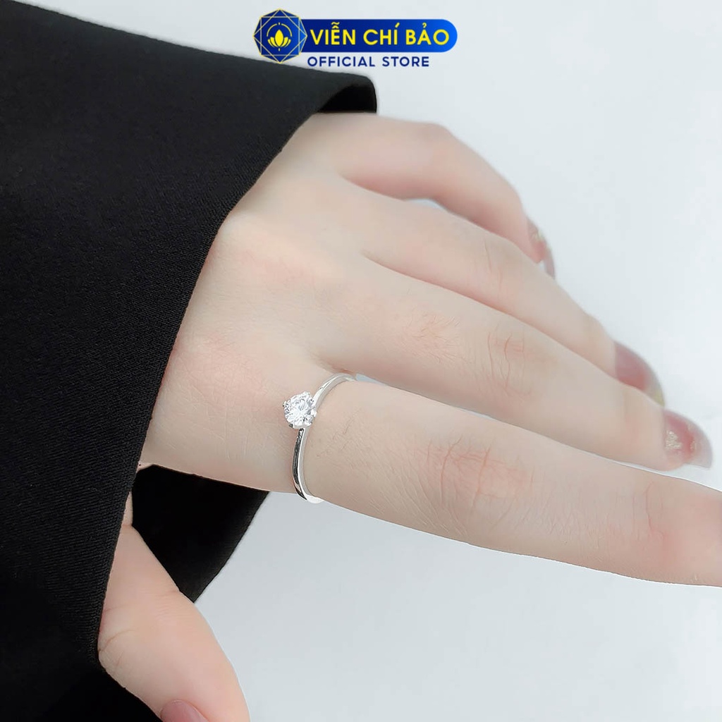 Nhẫn bạc nữ đá pha lê chất liệu bạc 925 thời trang phụ kiện trang sức Viễn Chí Bảo N400139