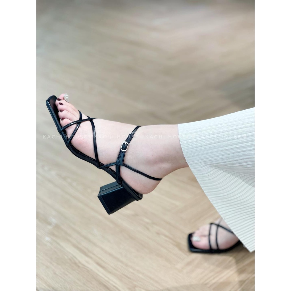 Sandal quai mảnh gót vuông 1628- Kachi House