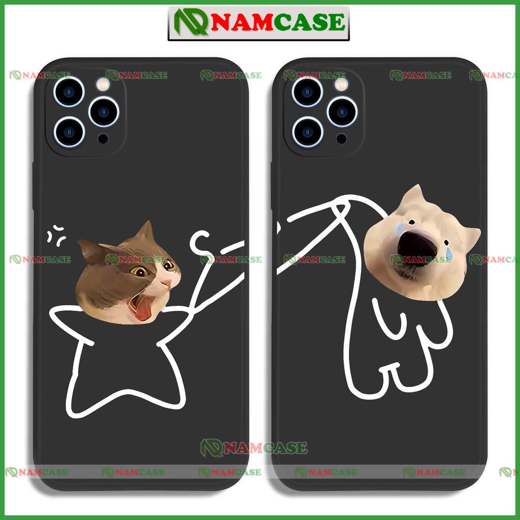 Ốp lưng iphone cặp đôi hoạt hình độc lạ chó mèo ngộ nghĩnh dễ thương đẹp cho ip 6/6s/7/8/X/XS/11/12/13/14 Pro Plus Max