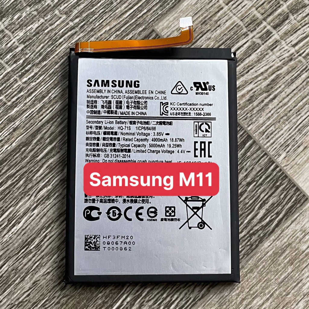 pin samsung M11 mã HQ-71S dung lượng 5000mAh bảo hành 3 tháng lỗi đổi