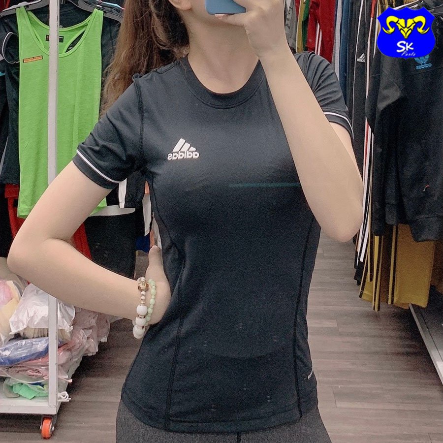 ÁO TẬP GYM NỮ, ÁO THUN THỂ THAO NỮ VIỀN TAY, CHẤT THUN LẠNH CO GIÃN 4 CHIỀU CỰC MÁT AC120