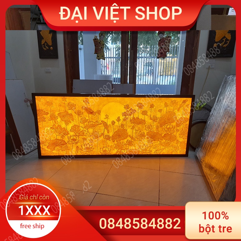Tranh trúc chỉ thủ công chính hãng Đại Việt treo tường ban thờ 61x153 giá ưu đãi Hà Nội Tp Hồ chí Minh