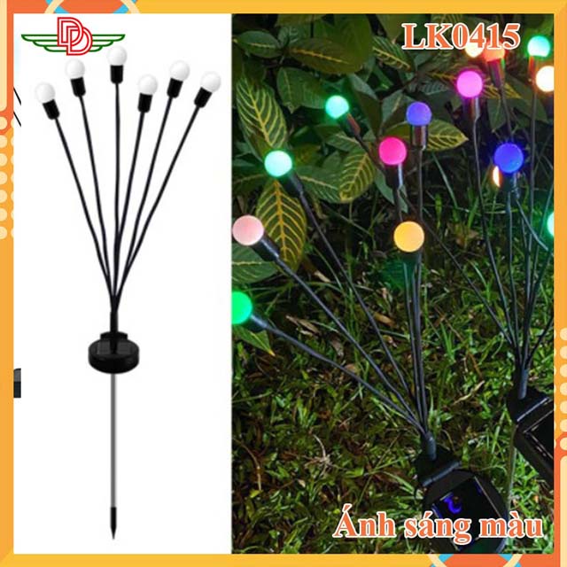 Đèn Đom Đóm Năng Lượng Mặt Trời - ánh trắng và ánh sáng vàng- lk0415-6 heads