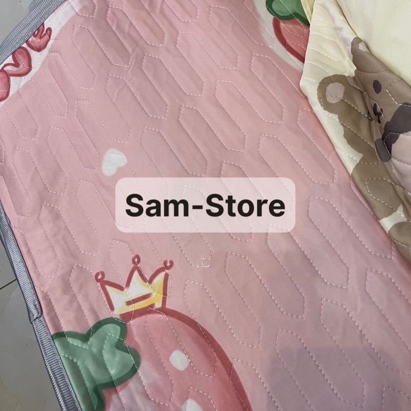 Sét Ga gối băng lụa mát lạnh mùa hè định vị bằng laze đường chỉ lưới weffle , hai lớp vải loai A của nhật bản