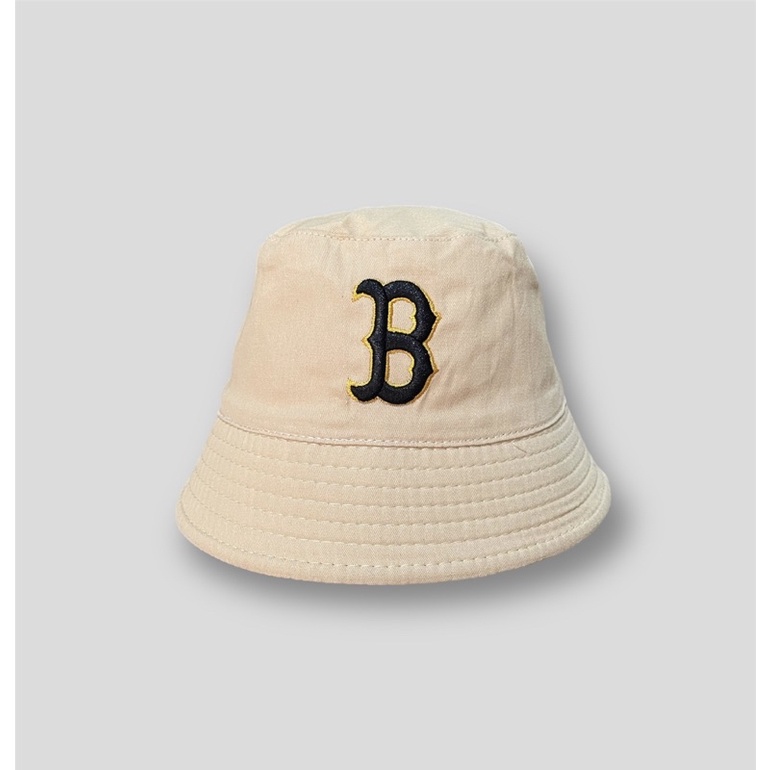 Mũ bucket cụp 2 mặt phong cách hàn quốc thêu logo nổi chữ B