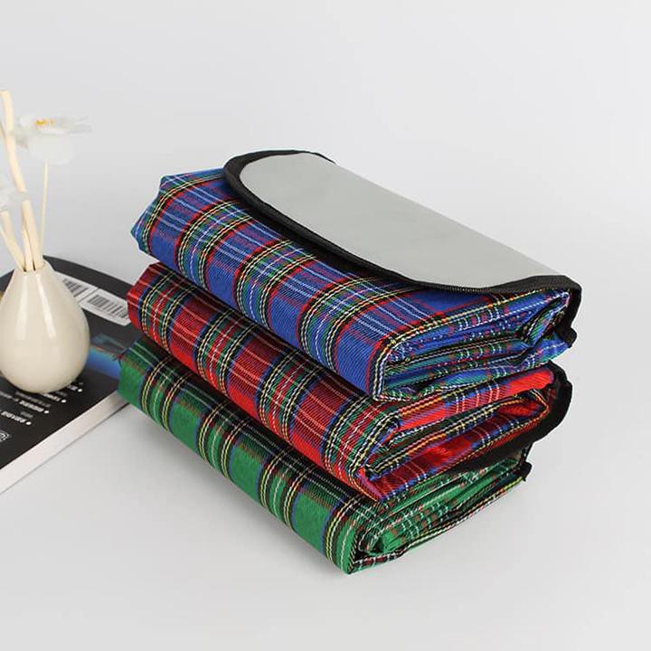 MVP3164 Thảm dã ngoại du lịch đi biển, bạt trải picnic cắm trại đi phượt kết hợp tập yoga gấp gọn sọc kẻ caro giá rẻ