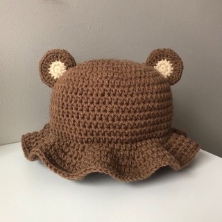 Nón Len Bucket Tai Gấu Handmade - Crochet Bucket Hat