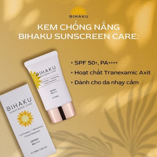 Kem Chống Nắng Bihaku Sunscreen SPF 50+, PA++++ dành cho nhạy cảm và dưỡng trắng da 10ml