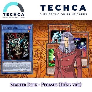 Bài in tiếng việt - bộ bài yugioh - starter deck - pegasus