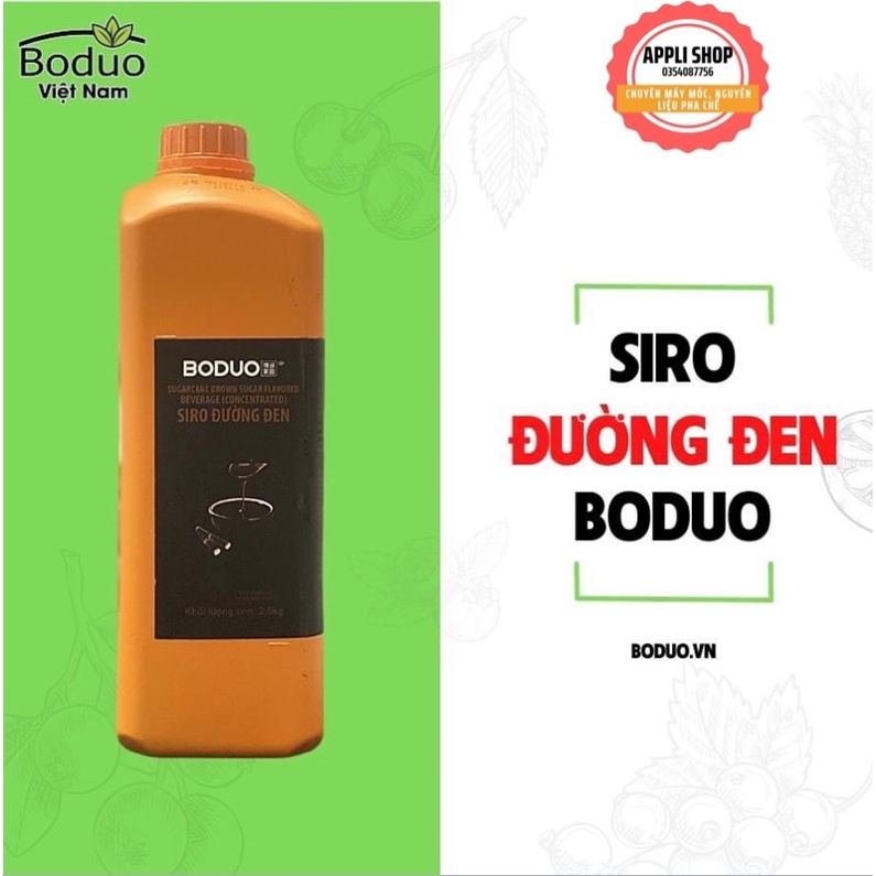 SIRO ĐƯỜNG ĐEN BODUO CHAI 2 LÍT.