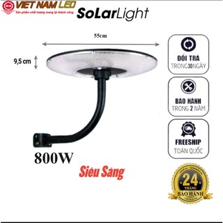 Đèn led sân vườn năng lượng mặt trời 800w solar light pin 36ah - đèn đĩa bay ufo