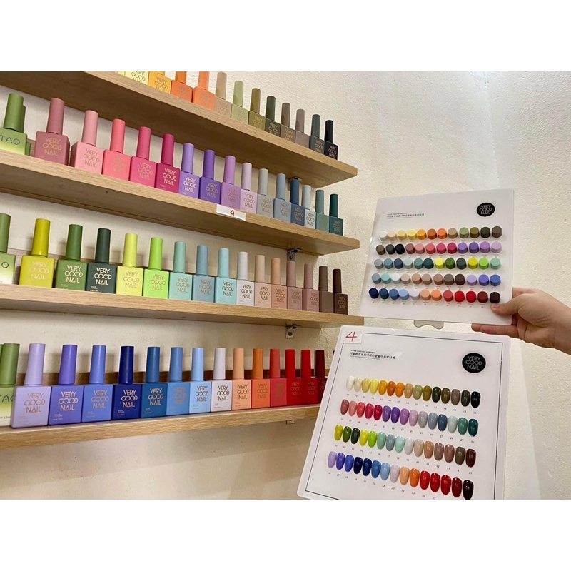 Sét sơn gel very good nail,sơn móng tay ,sơn Hàn tặng base top + 2 bảng màu