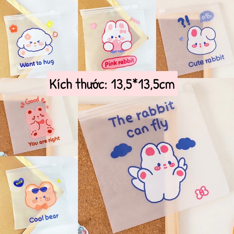 Túi Zip khoá kéo đựng bút, mỹ phẩm, đồ dùng học tập - PK006