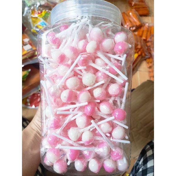 Combo 50 Cây Kẹo Mút Mini Mix Các Vị Trái Cây Cho Bé