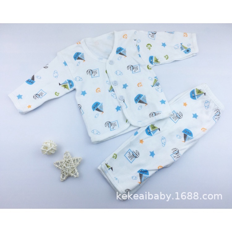 0-3 tháng mũ miễn phí  Bộ đồ sơ sinh  Bộ đồ sơ sinh và quần hai mảnh 100% cotton mềm mại và thoải mái