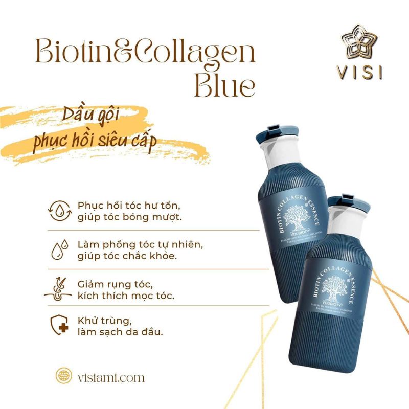 Cặp dầu gội biotin collagen,dầu gội biotin collagen essence 500ml bóng mượt, kích thích mọc tóc