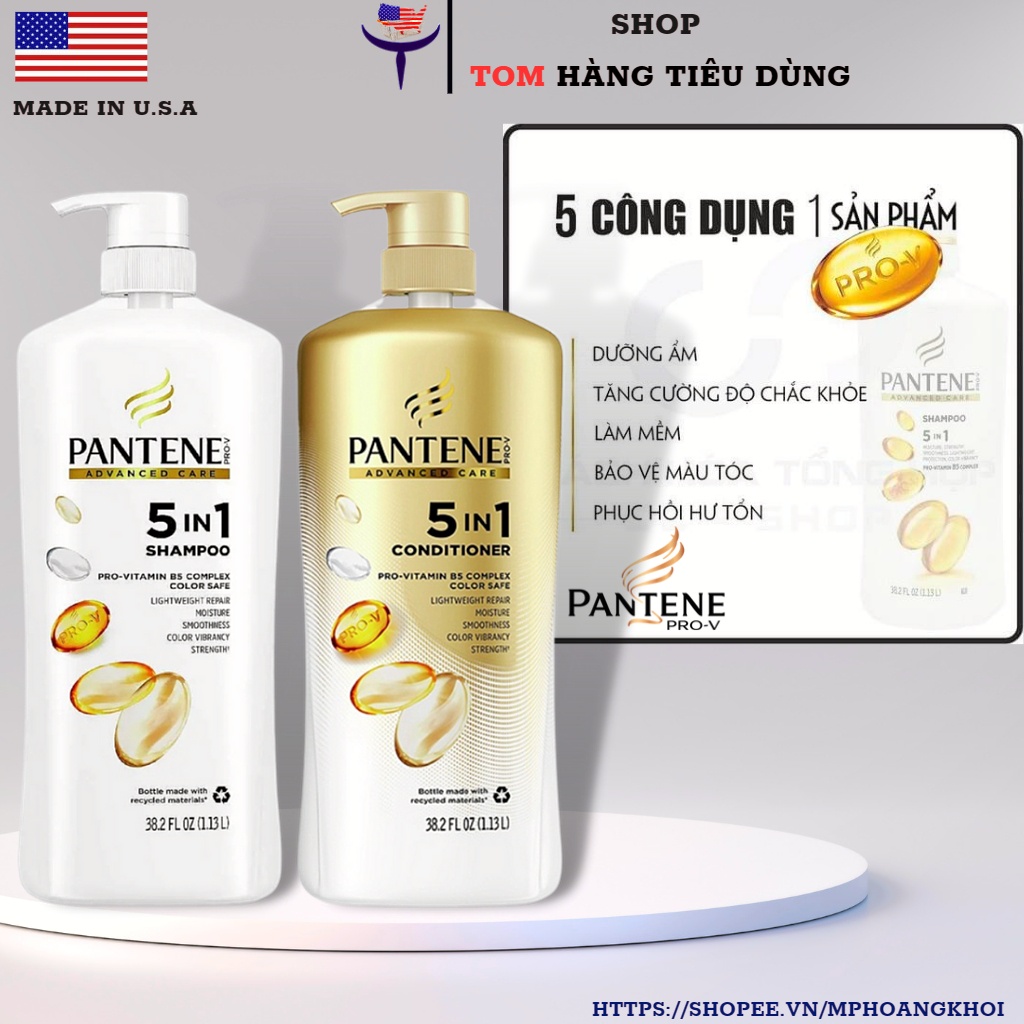 Dầu gội xả Pantene Pro V Advanced Care 5in1 Hàng Mỹ
