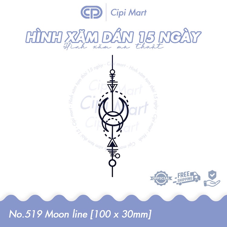 CIPI MART - Hình xăm tạm thời 15 NGÀY - chống nước, cọ xát 519