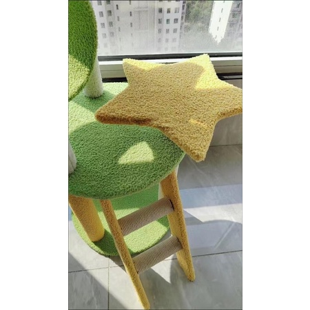 Cattree - trụ cào móng có cầu thang cao 102cm có quà tặng đi kèm