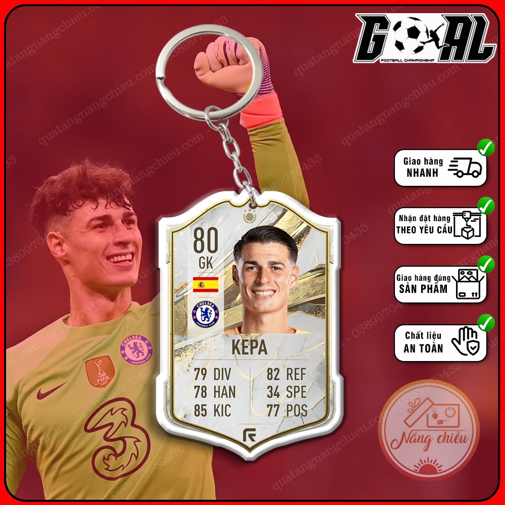 Cầu thủ yêu thích CLB Arsenald -Game Fifaonline- móc khóa cầu thủ Kepa Arrizabalaga[17651-17652]