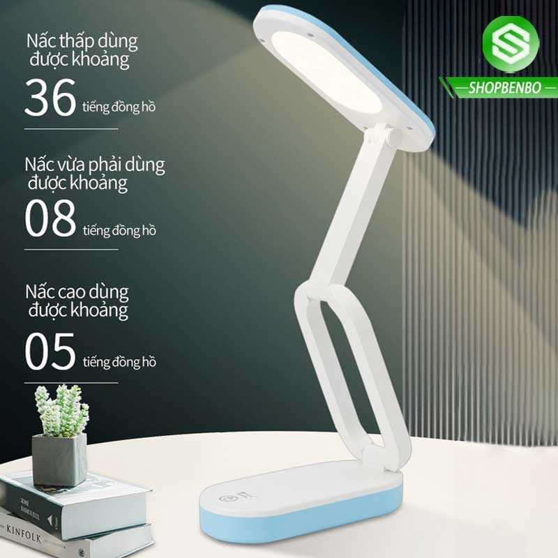 Đa phân đoạn ánh sáng ba tông màu chống cận thị thân thiện với học tập đọc sách làm việc để bàn đèn bàn nhỏ，Gấp thành hộ