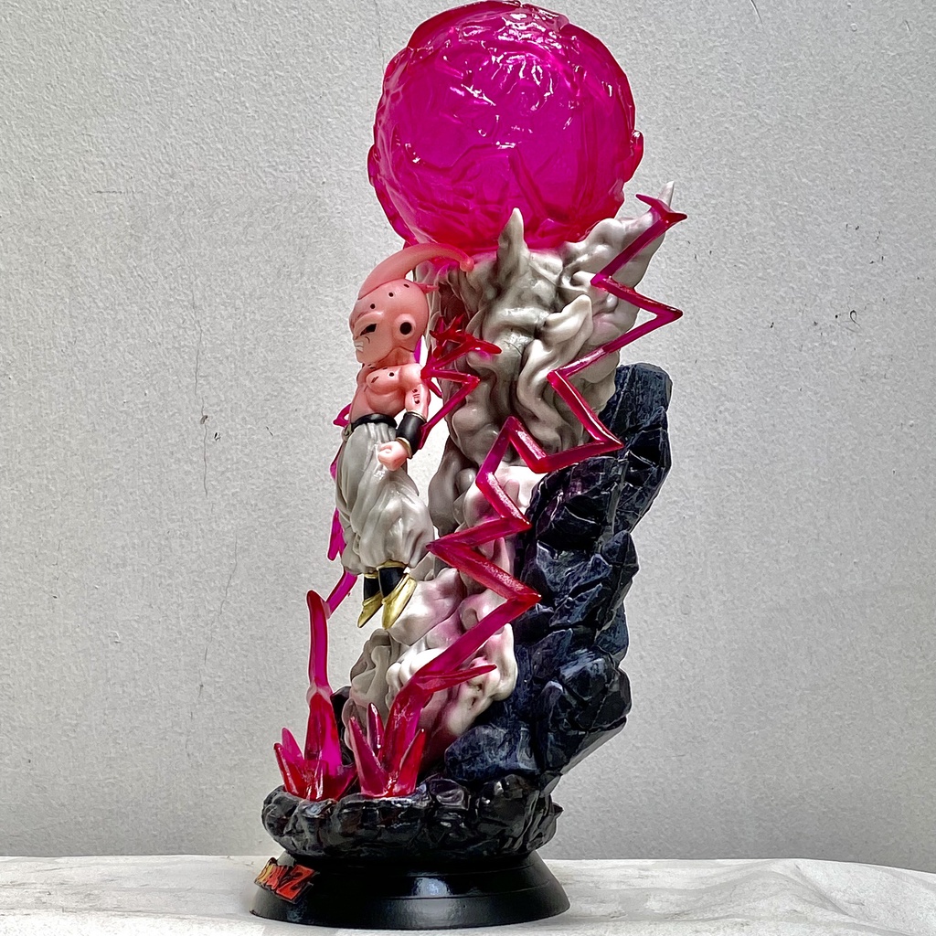 Mô hình Majin Buu  dùng chiêu quả cầu hủy diệt - Ma bư có đèn LED cực đẹp - mô hình Kid buu cao 24CM