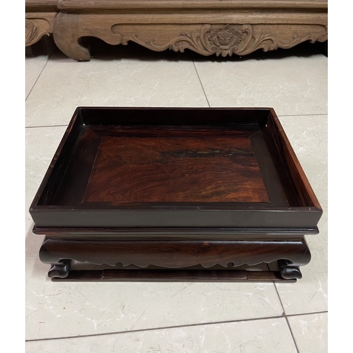 Khay trà trơn gỗ trắc sang trọng