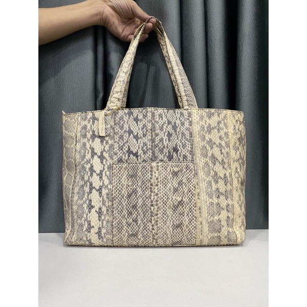 túi si nhập Nhật dáng cầm tay da ran phong thuỷ thật 100%