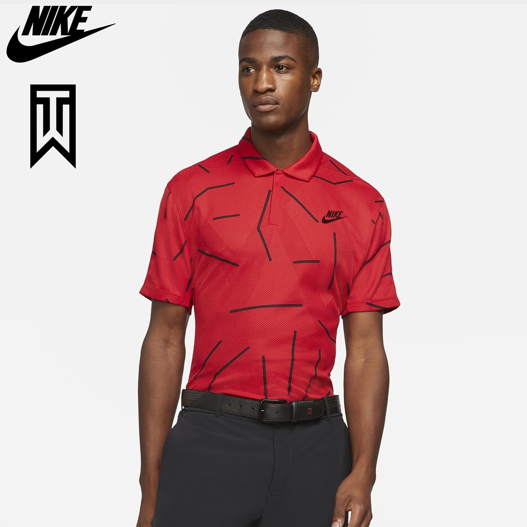 NIKE - Áo thun polo nam Nike Dri-Fit Tiger Woods Men's Golf Polo - Đỏ