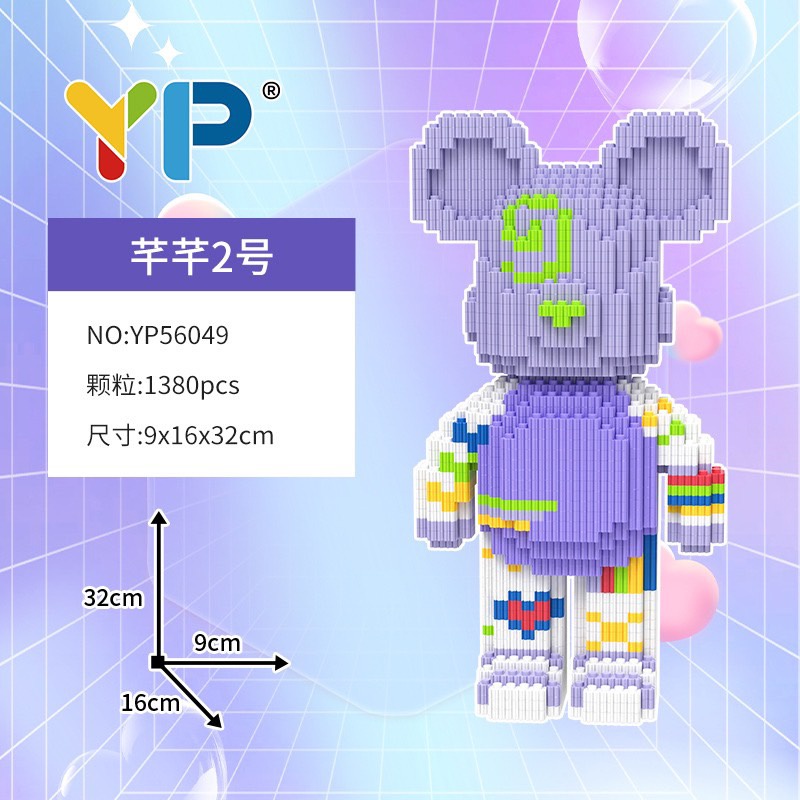 Le.go bearbrick xuắn ốc 32cm jinx đồ chơi  xếp hình trẻ em nanoblock Đồ chơi lắp ráp cho bé