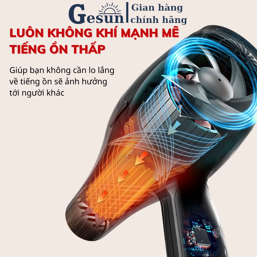 Máy sấy tóc công suất lớn KIPOZI 1800W cao cấp máy sấy tóc nóng lạnh công nghệ ion âm giúp khô nhanh, bóng mượt -BH 2năm