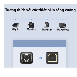 Cáp máy in USB 2.0 dài 2m Ugreen 10327  (USB 2.0 A Male to B Male)