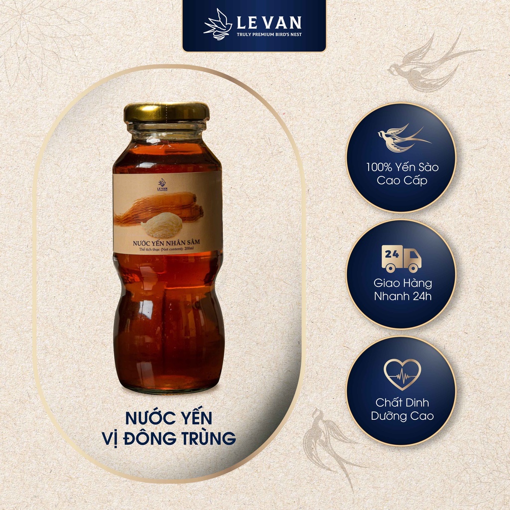 Nước Yến Đông Trùng Hạ Thảo Nguyên Chất Bổ Dưỡng Cao Cấp Lê Văn