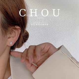 Bông Tai, Khuyên Tai Đính Đá Tròn Basic | CHOU ACCESSORIES |