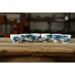 Bộ chén sứ cảnh đức vẽ tay