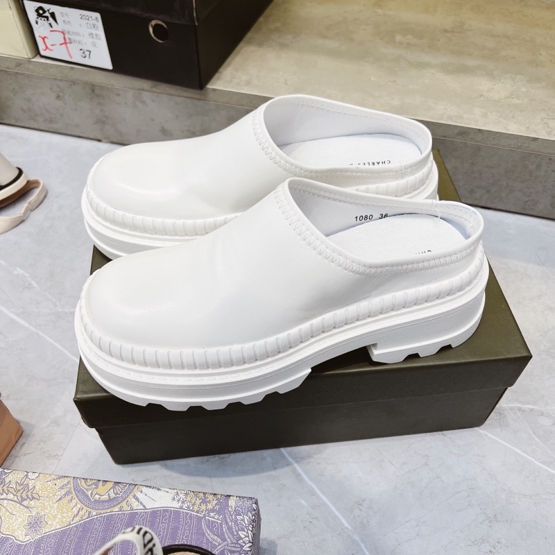 Sục nữ màu trắng đế cao mũi tròn da mềm Nguyên hộp hãng cao cấp