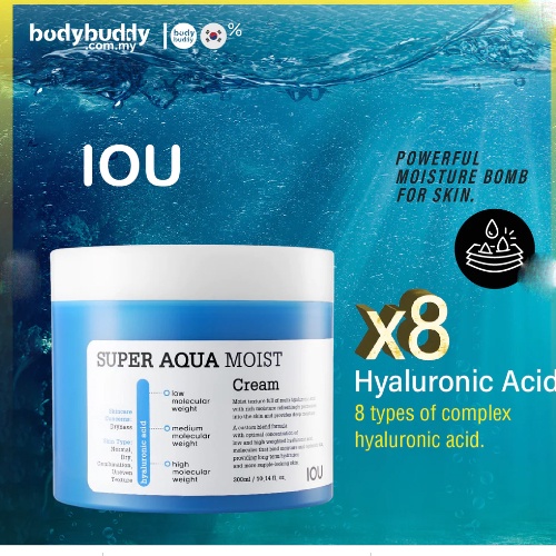 Kem dưỡng ẩm Welcos IOU Super Aqua Moist Cream cung cấp dưỡng ẩm chuyên sâu cho da 300gr